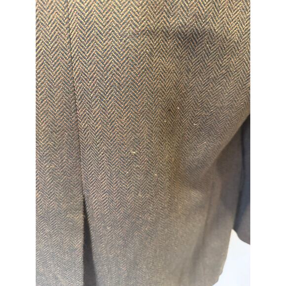 Oxxford Clothes Men's Cashmere Suit Jacket Sport Coat Brown Herringbone Sz 43 JL - Picture 8 of 16